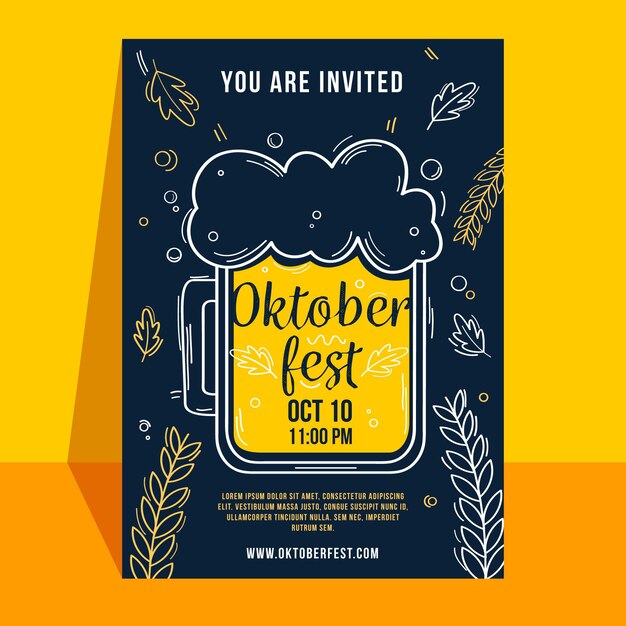 Modelo de cartaz de oktoberfest