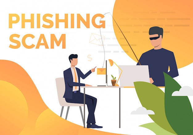 Modelo de cartaz de phishing scam