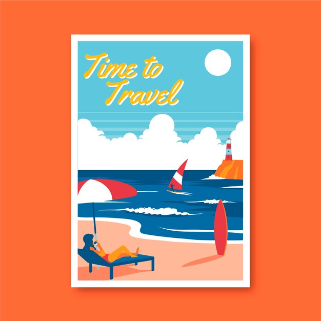 Modelo de cartaz de viagens