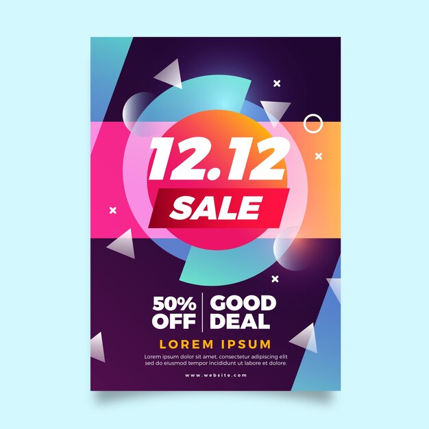 modelo de cartaz do dia de compras 12.12