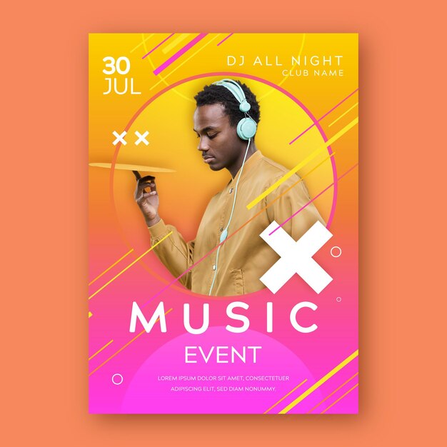 Modelo de cartaz - evento de música