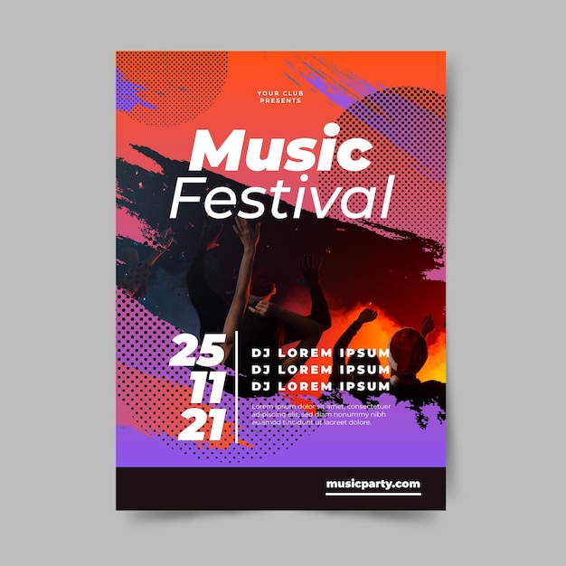 Modelo de cartaz - festival de música