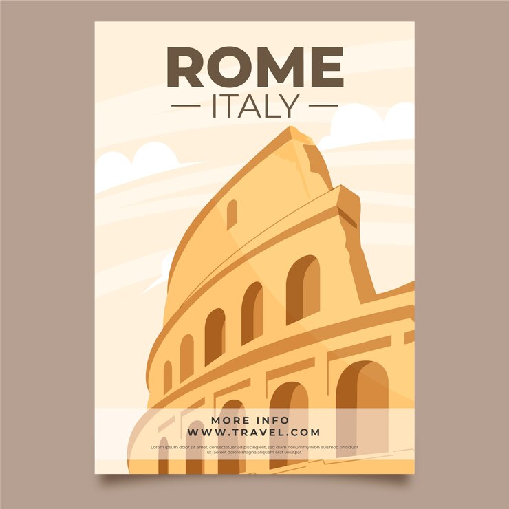 Vetor grátis modelo de cartaz ilustrado para viagens