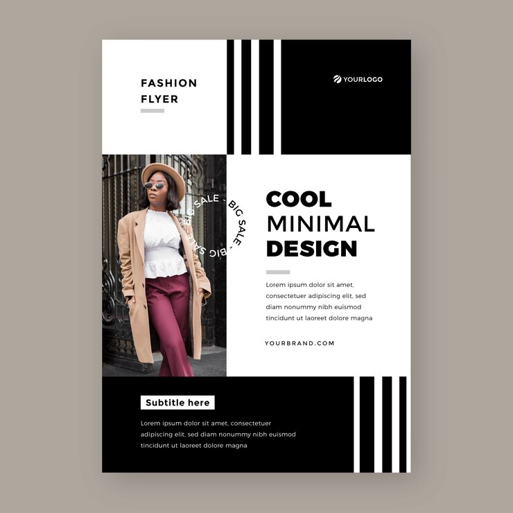 Vetor grátis modelo de cartaz minimalista de design plano