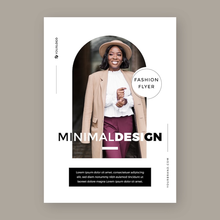 Vetor grátis modelo de cartaz minimalista de design plano
