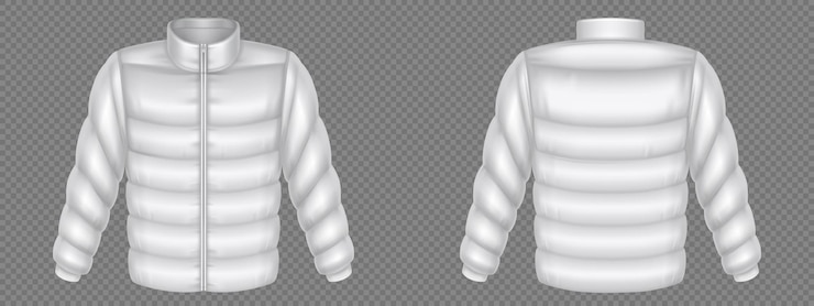 Vetor grátis modelo de casaco de inverno acolchoado puffer