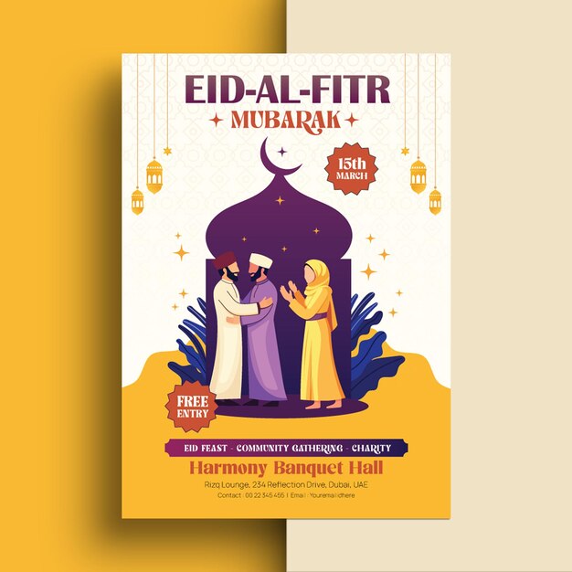 Modelo de celebração islâmica do Eid Al Fitr