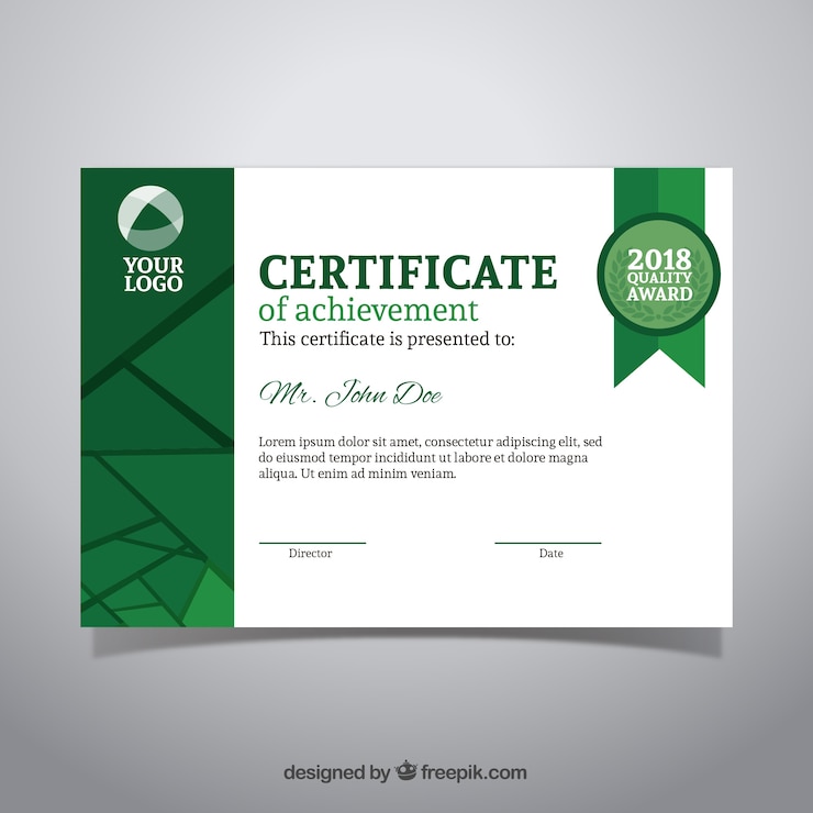 Vetor grátis modelo de certificado elegante