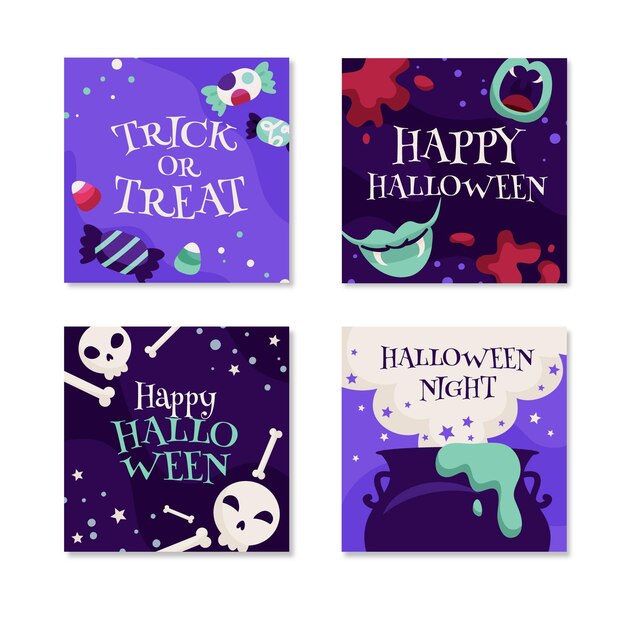 Modelo de coleção de postagens do Instagram para Halloween