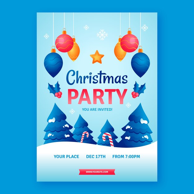Modelo de convite de celebração de temporada de natal