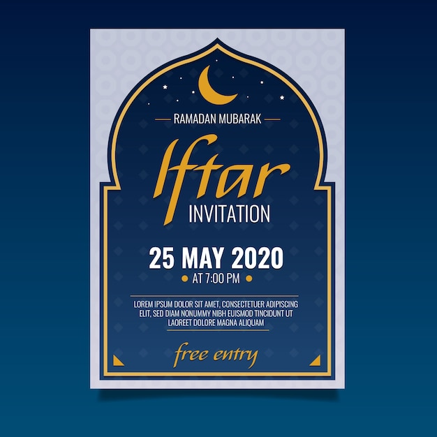 Modelo de convite iftar