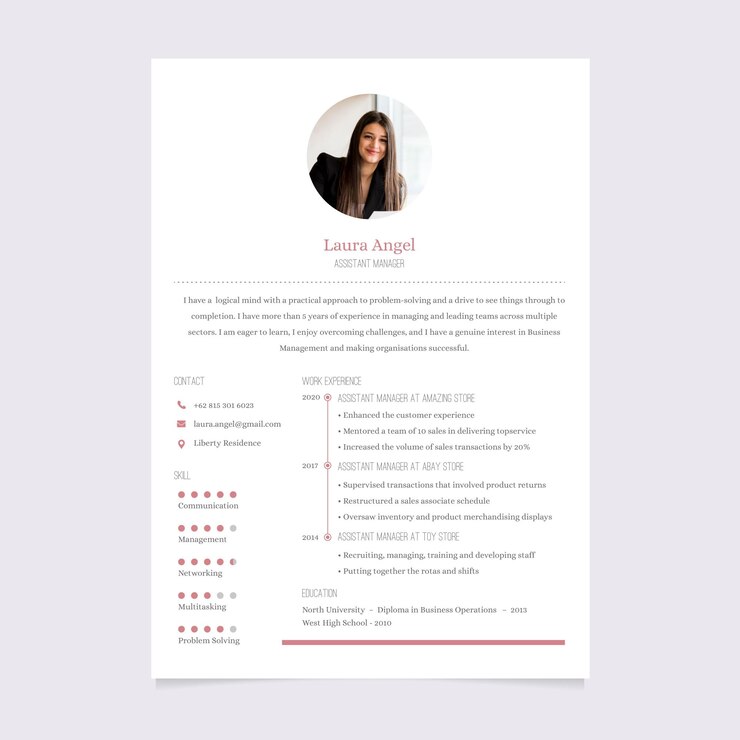 Vetor grátis modelo de curriculum vitae minimalista