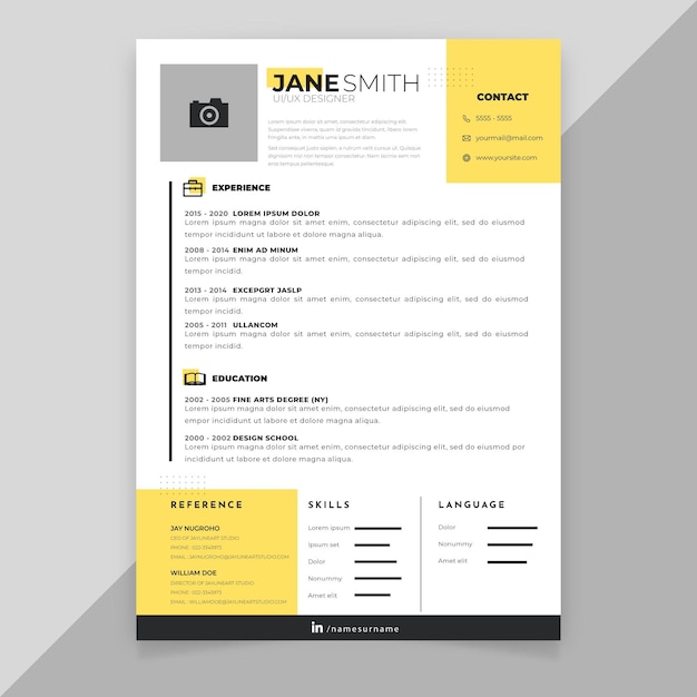 Modelo de curriculum vitae moderno
