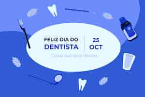 Vetor grátis modelo de dentista de design plano