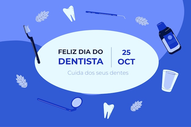 Modelo de dentista de design plano