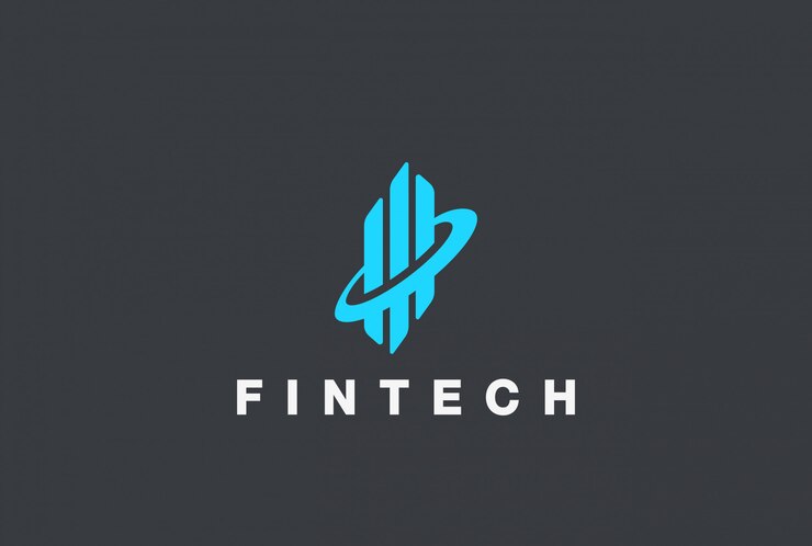 Vetor grátis modelo de design abstrato de negócios corporativos fintech logo. diagrama de gráficos imobiliários conceito de logotipo