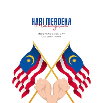 Modelo de design de banners de celebrações do dia nacional da malásia para o dia da independência da malásia