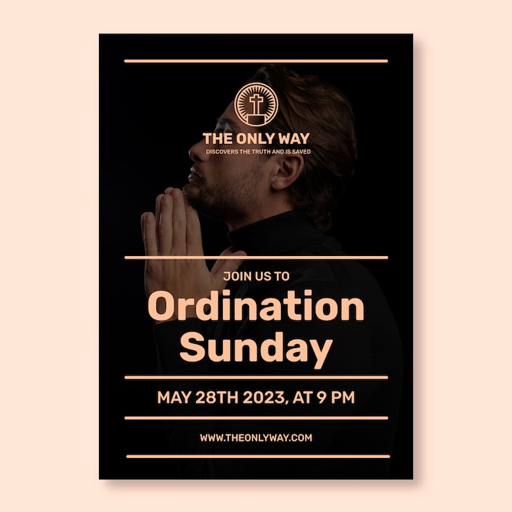 Vetor grátis modelo de design de cartaz da igreja