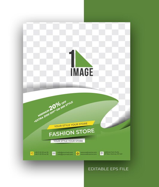 Modelo de Design de Cartaz de Folheto de Folheto de Negócios A4 de Loja de Moda