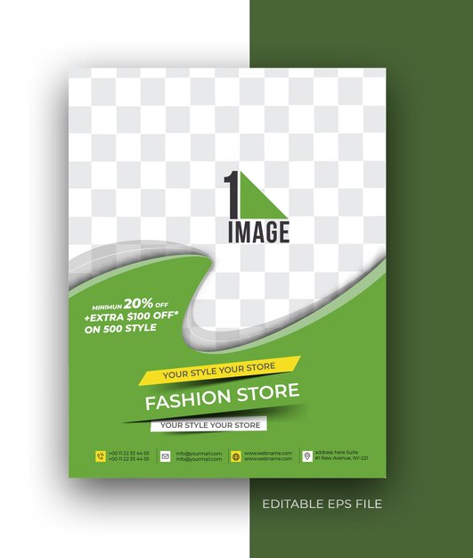 Modelo de Design de Cartaz de Folheto de Folheto de Negócios A4 de Loja de Moda