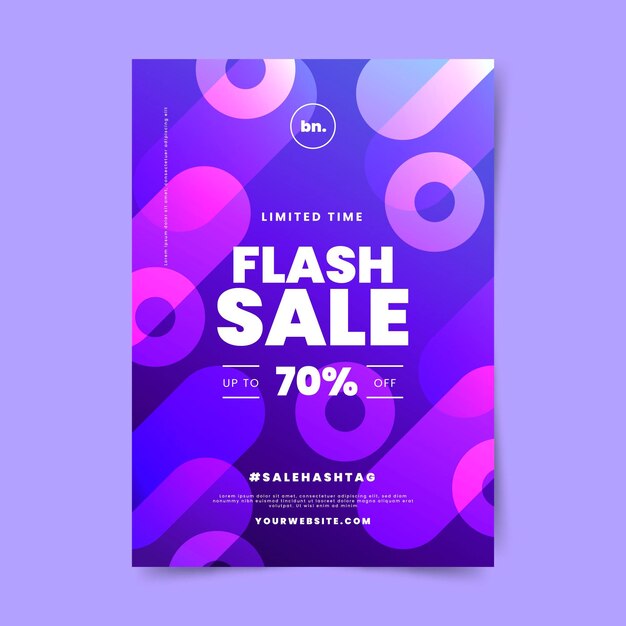 Modelo de design de cartaz de venda