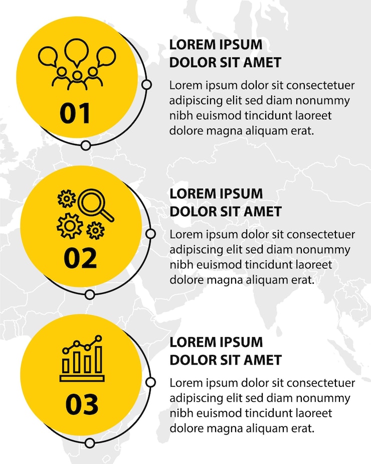 Vetor grátis modelo de design de diagrama de fluxo infográfico de 3 etapas