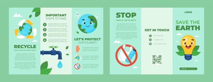 Vetor grátis modelo de design de ecologia desenhado à mão