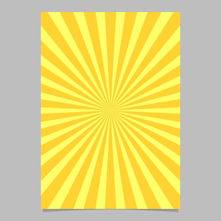 Modelo de design de folheto abstrato Sunburst