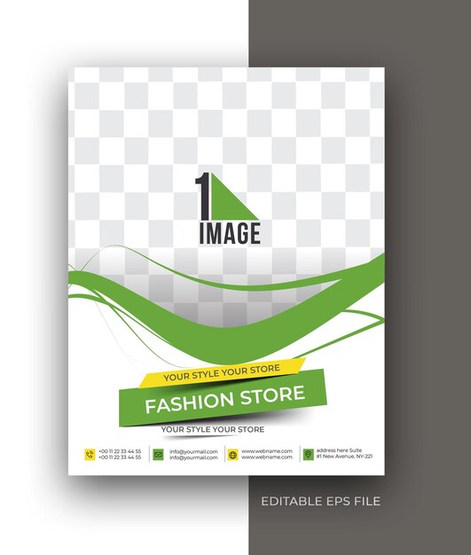 Modelo de Design de Folheto de Cartaz de Folheto A4 para Mídia Social Pós-Promoção