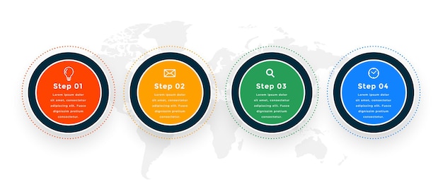 Modelo de design de infográfico de cronograma circular moderno