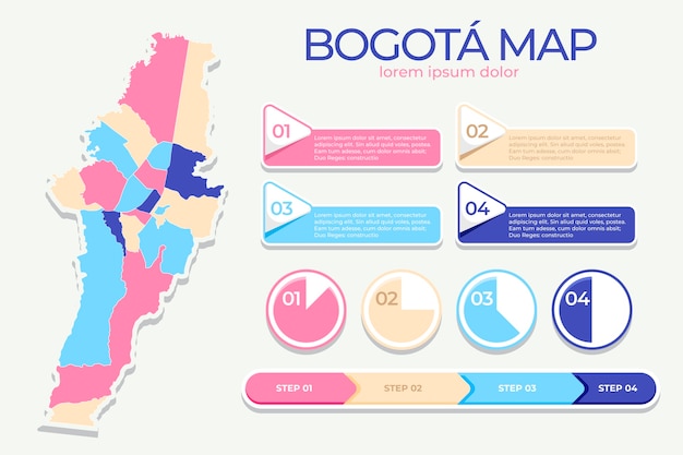 Vetor grátis modelo de design de infográfico de mapa