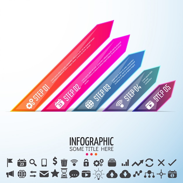 Vetor grátis modelo de design de informação