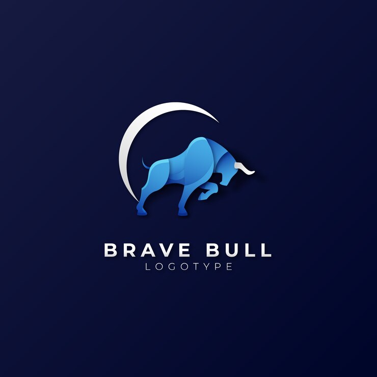Vetor grátis modelo de design de logotipo da bull