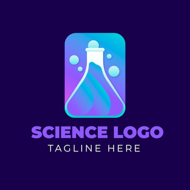 Modelo de design de logotipo de ciência