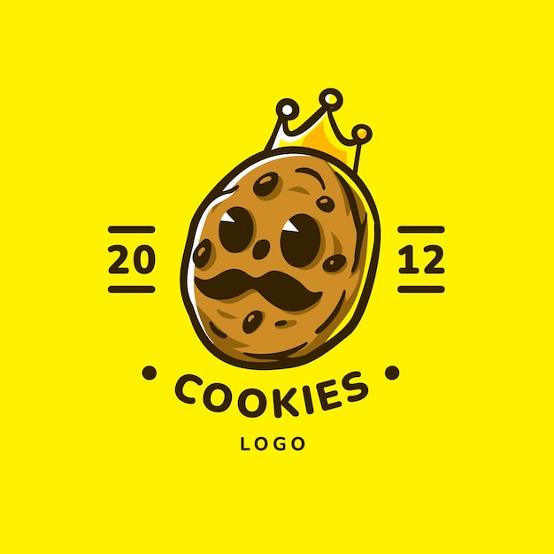 Modelo de design de logotipo de cookies