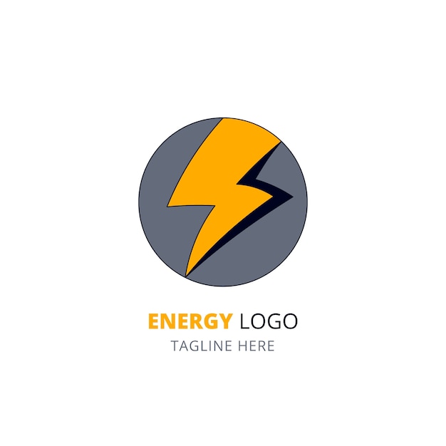 Modelo de design de logotipo de energia