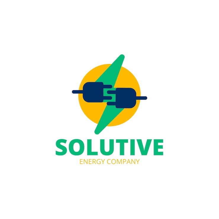 Vetor grátis modelo de design de logotipo de energia