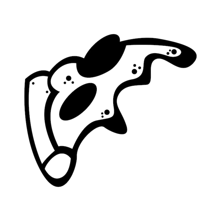 Vetor grátis modelo de design de logotipo de ícone de pizza