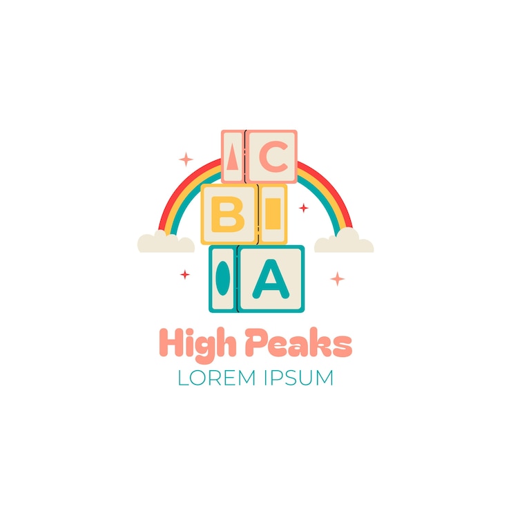 Vetor grátis modelo de design de logotipo de jardim de infância