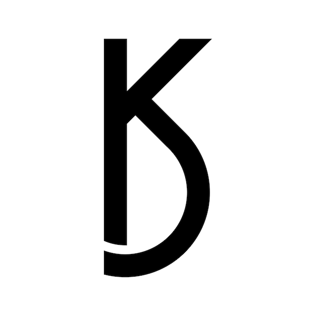 Vetor grátis modelo de design de logotipo de letra kb