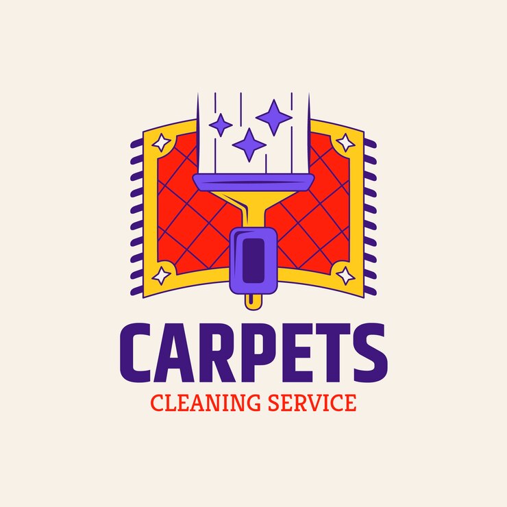 Vetor grátis modelo de design de logotipo de limpeza de carpete