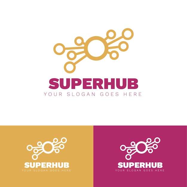 Modelo de design de logotipo do hub