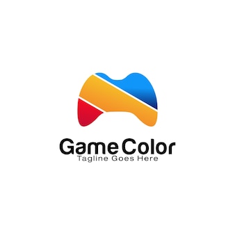Modelo de design de logotipo do jogo pad colorido