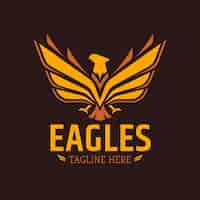 Vetor grátis modelo de design de logotipo eagle