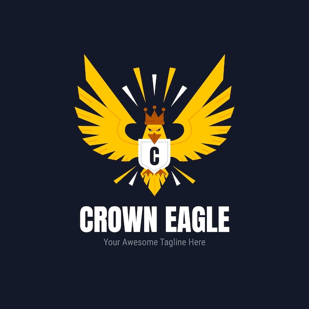 Modelo de design de logotipo eagle