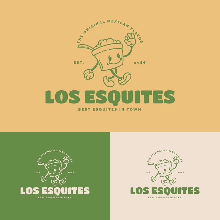 Vetor grátis modelo de design de logotipo esquites