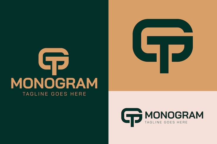 Vetor grátis modelo de design de logotipo gt