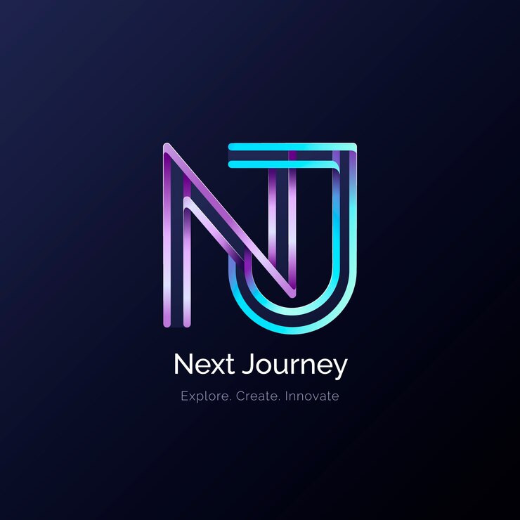 Vetor grátis modelo de design de logotipo nj