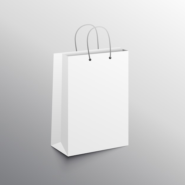 Vetor grátis modelo de design de mockup do saco de compras vazio