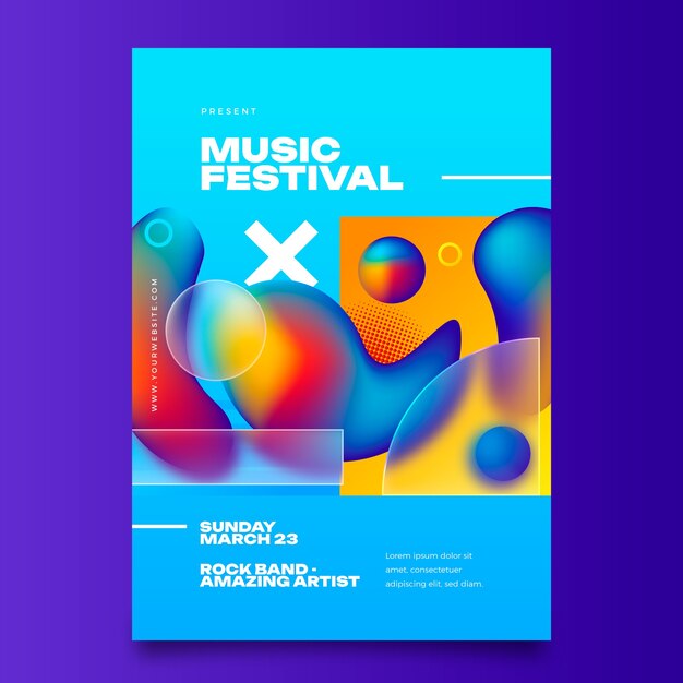 Modelo de design de pôster realista
